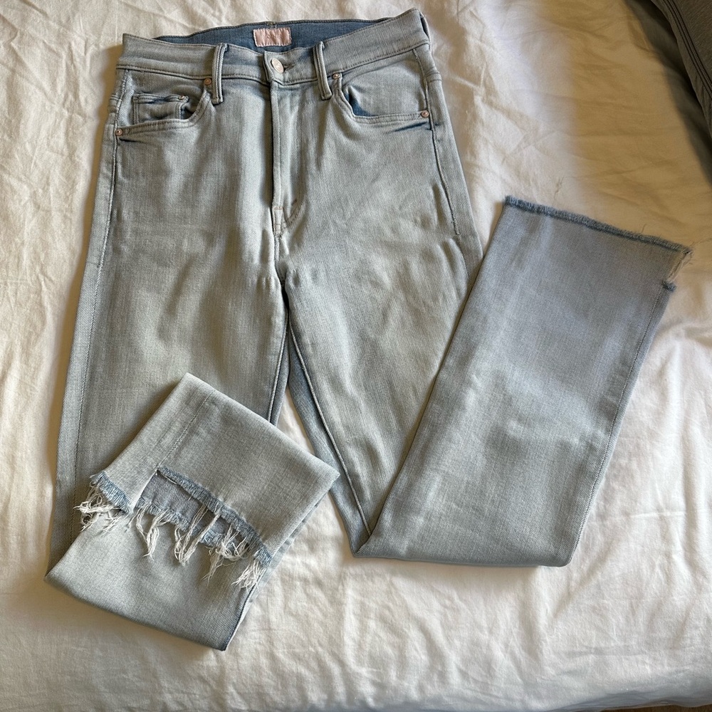 MOTHER Light Wash Straight Leg Jeans